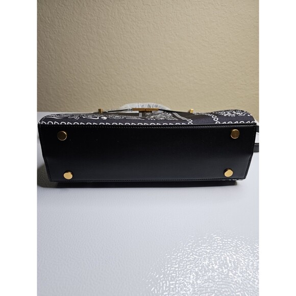 NDG Jeanne 300MM Black Bandana Top Handle Bag Women Pocketbook - Picture 6 of 14